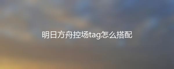 明日方舟控场tag怎么搭配