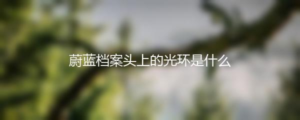 蔚蓝档案头上的光环是什么