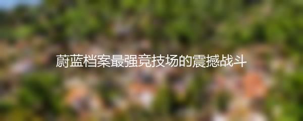 蔚蓝档案最强竞技场的震撼战斗