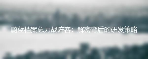 蔚蓝档案总力战阵容：解密背后的研发策略