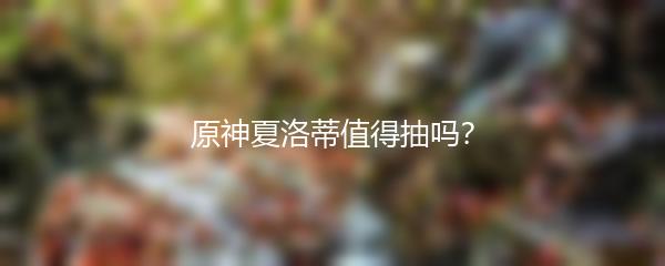 原神夏洛蒂值得抽吗？