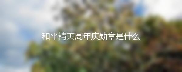 和平精英周年庆勋章是什么