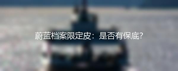 蔚蓝档案限定皮：是否有保底？