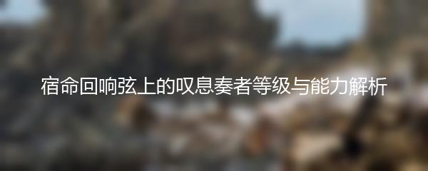 宿命回响弦上的叹息奏者等级与能力解析