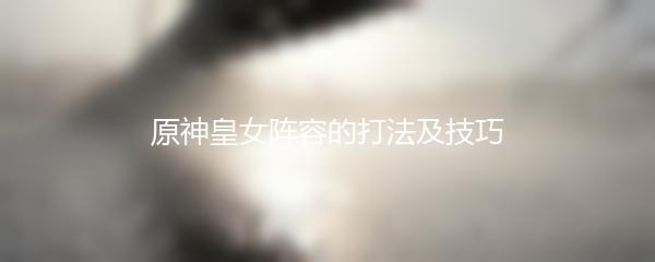 原神皇女阵容的打法及技巧