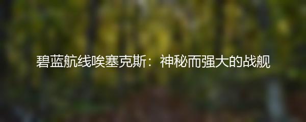 碧蓝航线唉塞克斯：神秘而强大的战舰