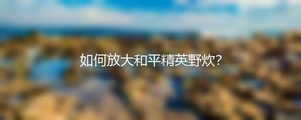 如何放大和平精英野炊？