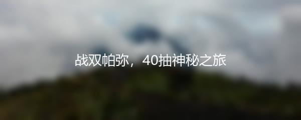 战双帕弥，40抽神秘之旅