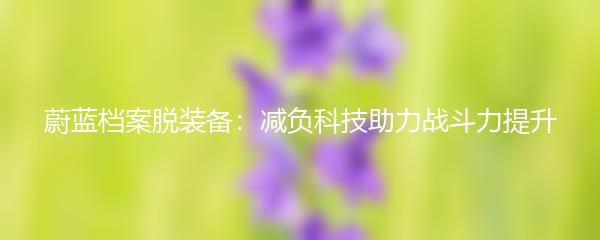 蔚蓝档案脱装备：减负科技助力战斗力提升