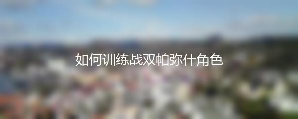 如何训练战双帕弥什角色