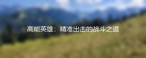 高能英雄：精准出击的战斗之道