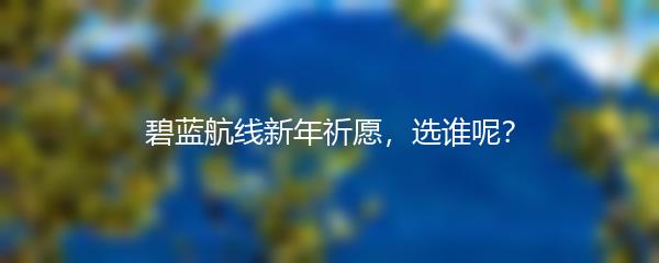 碧蓝航线新年祈愿，选谁呢？