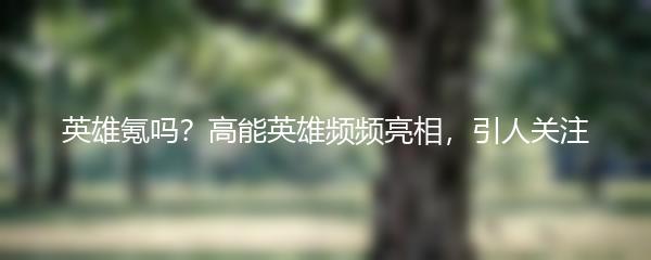 英雄氪吗？高能英雄频频亮相，引人关注