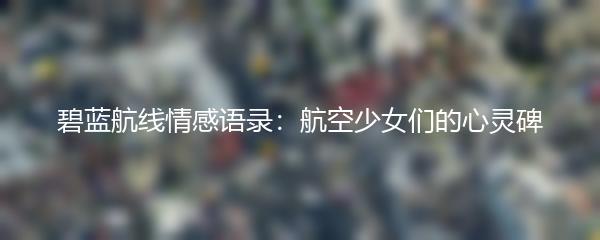 碧蓝航线情感语录：航空少女们的心灵碑