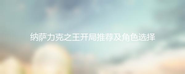 纳萨力克之王开局推荐及角色选择