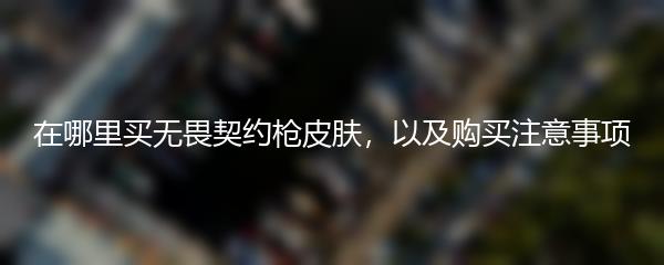 在哪里买无畏契约枪皮肤，以及购买注意事项