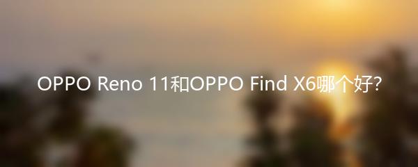 OPPO Reno 11和OPPO Find X6哪个好？