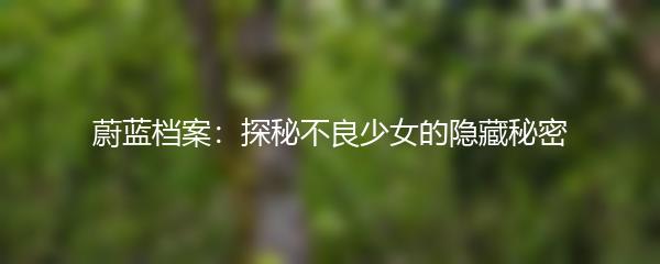 蔚蓝档案：探秘不良少女的隐藏秘密