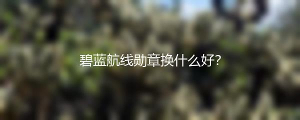 碧蓝航线勋章换什么好？