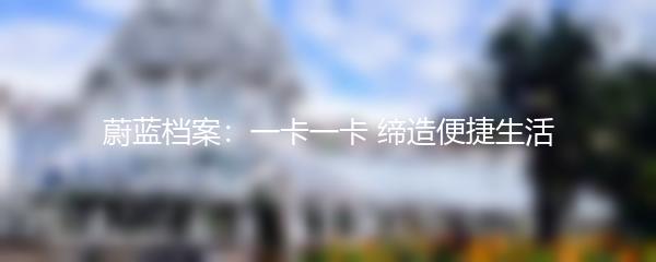 蔚蓝档案：一卡一卡 缔造便捷生活