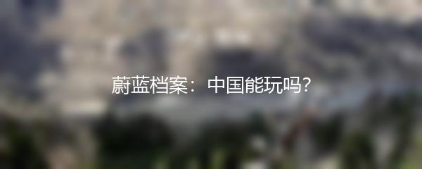 蔚蓝档案：中国能玩吗？