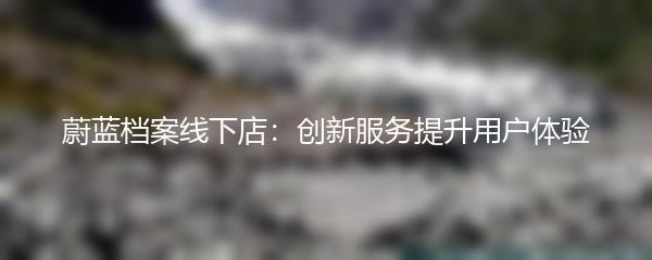 蔚蓝档案线下店：创新服务提升用户体验