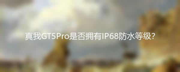 真我GT5Pro是否拥有IP68防水等级？