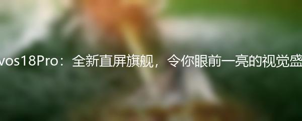 Vivos18Pro：全新直屏旗舰，令你眼前一亮的视觉盛宴