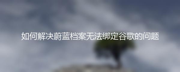 如何解决蔚蓝档案无法绑定谷歌的问题