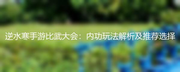 逆水寒手游比武大会：内功玩法解析及推荐选择