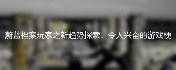 蔚蓝档案玩家之新趋势探索：令人兴奋的游戏梗