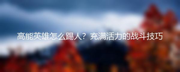 高能英雄怎么踢人？充满活力的战斗技巧