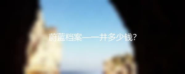 蔚蓝档案—一井多少钱？