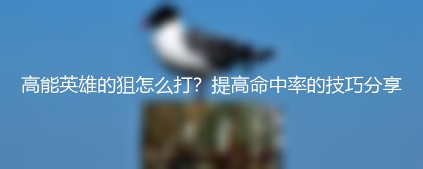 高能英雄的狙怎么打？提高命中率的技巧分享