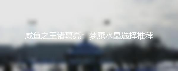 咸鱼之王诸葛亮：梦魇水晶选择推荐