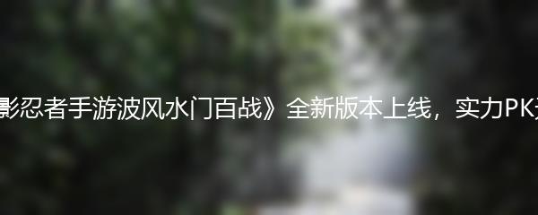 《火影忍者手游波风水门百战》全新版本上线，实力PK无敌！