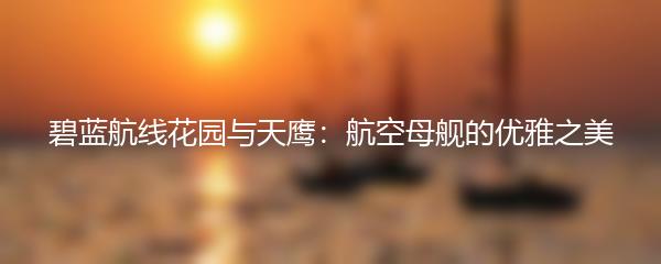碧蓝航线花园与天鹰：航空母舰的优雅之美