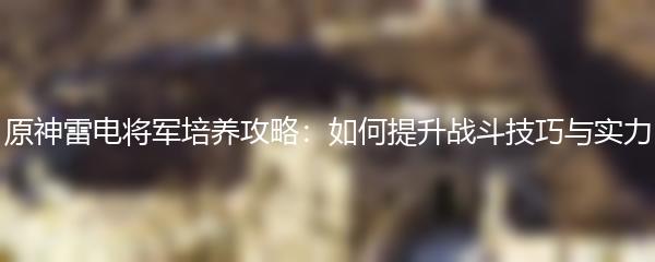 原神雷电将军培养攻略：如何提升战斗技巧与实力