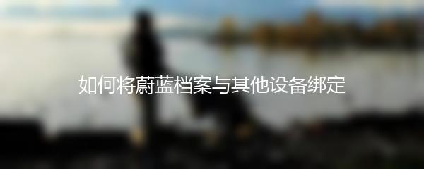 如何将蔚蓝档案与其他设备绑定