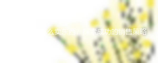 致命公司怎么卖东西？探索成功的销售策略