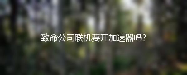 致命公司联机要开加速器吗？