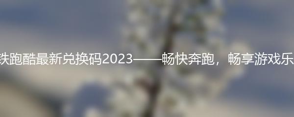 地铁跑酷最新兑换码2023——畅快奔跑，畅享游戏乐趣！