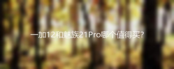 一加12和魅族21Pro哪个值得买？