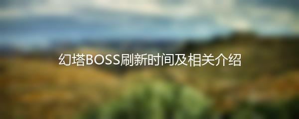 幻塔BOSS刷新时间及相关介绍