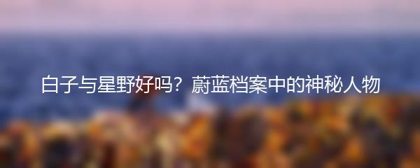 白子与星野好吗？蔚蓝档案中的神秘人物