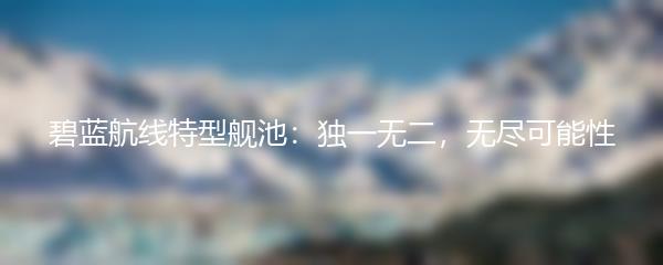 碧蓝航线特型舰池：独一无二，无尽可能性