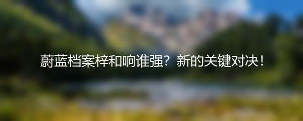 蔚蓝档案梓和响谁强？新的关键对决！
