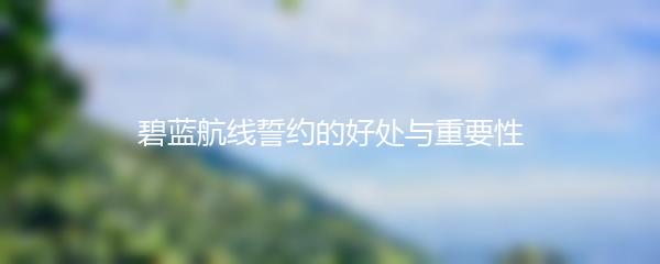 碧蓝航线誓约的好处与重要性