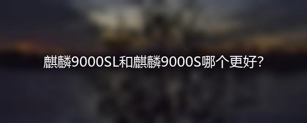 麒麟9000SL和麒麟9000S哪个更好？
