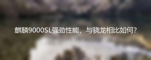 麒麟9000SL强劲性能，与骁龙相比如何？
